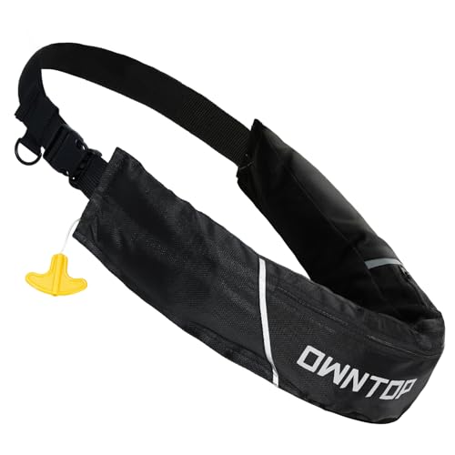 Owntop Automatic Inflatable Swim Jackets, Manual Inflate Belt Pack Adults with CO2 Cylinder, Low...