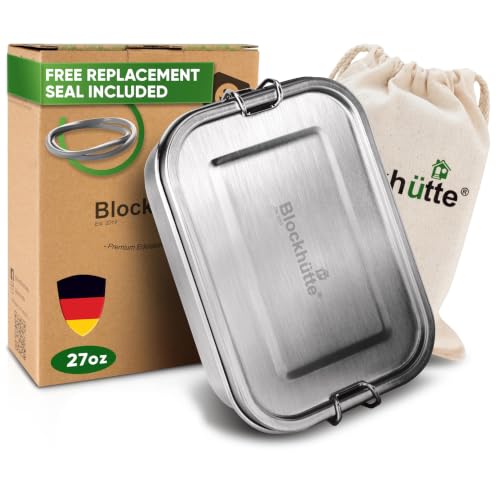 Blockhütte Stainless Steel Lunch Box I 27oz I with free sealing I…