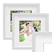 Produktbild PHOTOLINI 2er Set 3D-Bilderrahmen tief Objektrahmen 20x20 cm Weiss zum Befüllen für Gegenstände mit Passepartout Modern