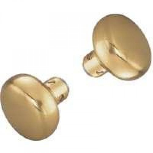 TOOLBASIX 889-5104 Door Knob, Polished Solid Brass