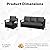 Qsoer Outdoor Aluminum Furniture Set, 5-Piece Patio Conversation Set, 4 Chairs and 1 Sofa, All-Weather Metal Frame, 6" Thick Removable Cushions, Deep Setting for Garden, Poolside and Porch
