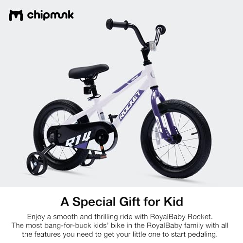 Image of Chipmunk Kids Bike 12 14 16 18 Inch Bicycle with Training Wheels Beginners Boys Girls Ages 3-10 Years Multiple Colors