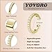 YOVORO 3Pcs 14K Gold Ear Cuff Earrings for Women Adjustable Non Piercing Ear Cuffs Sterling Silver Fake Earrings Clip on Cartilage Earring Ear Cuffs Jewelry 14K Gold Wide