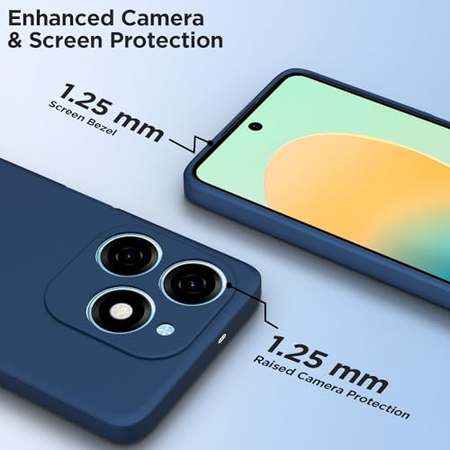 Image of Outlouders Back Cover for Tecno Spark GO 2024 | Camera Protection | Durable Soft Matte Silicone Bumper Case (Blue)