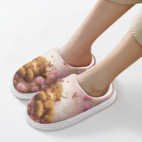 UNICEU Slip On Slippers for Women Comfortable Fluffy House Shoes Lightweight Warm Slides Fuzzy Non-slip Slipper4