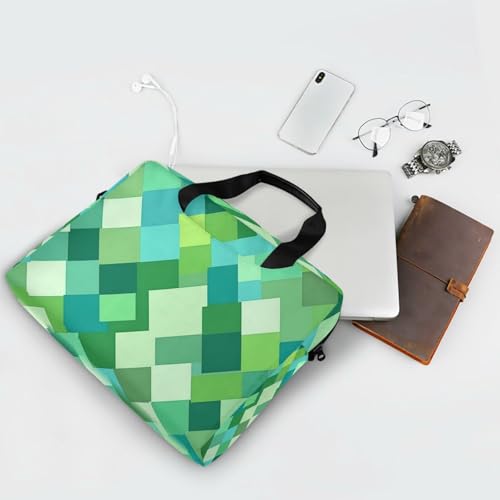 Sacoche ordinateur portable 15,6" vert turquoise rhomboïde robuste