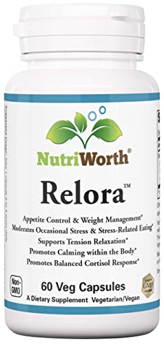 NutriWorth Relora - Stress & Weight Management Supplement. 300MG Vegetable Capsules - 60 Servings per Bottle.
