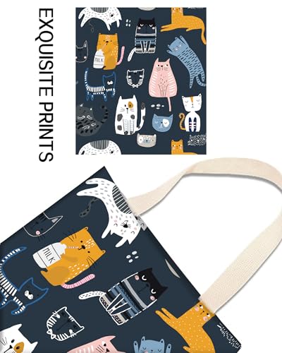 Image of Car Trash Can, Durable Hanging Car Trash Garbage Bag, Cute Automotive Garbage Cans Organizer, Cute Cartoon Blue Cats