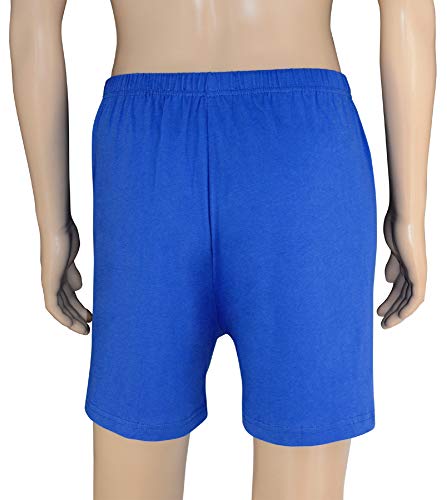 Mens Solid Royal Blue Color BOXER 100% Knit Cotton Shorts3