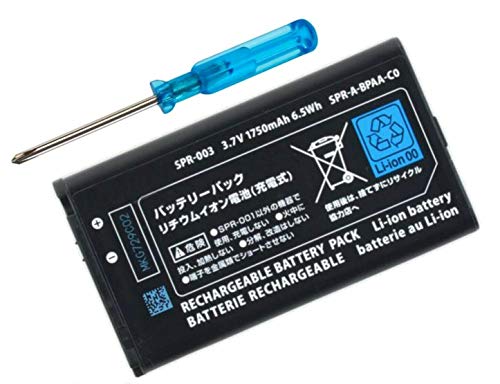 Bateria + Destornillador de desmontaje para Nintendo 3DS XL/New 3DS XL 17500 mAh 3.7V 6.5Wh Li Ion Battery Modelo SPR 003