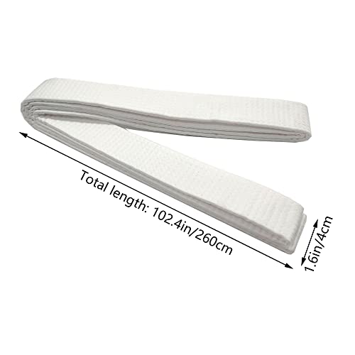 Foto von Niuhong 2 Pcs Judo Karate Gürtel Kampfsport Sport Gürtel Taekwondo Belts Professioneller Karate Aikido Belt Dickem Stoff Weißgurt Kinder Erwachsene Kampfsportgürtel Kofun 260cm (Weiß)