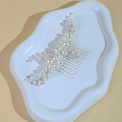 Peine de cabello para boda artesanal SOLENY miniatura 5