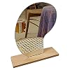 HFZY Houten ijdelheid spiegel onregelmatige desktop acryl make-up spiegels met basis voor woonkamer,slaapkamer…