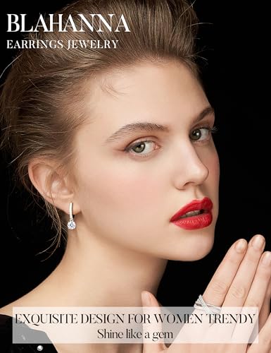 Moissanite Earrings, Sterling Silver Hoop Earring 1.0ct-2.0ct D Color Brilliant Hypoallergenic Earring for Women Men Drop Dangle Moissanite Leverback Mother's Day Gift3