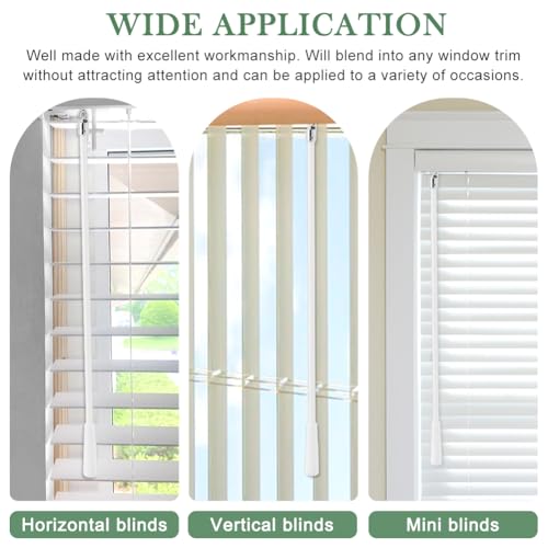 2PCS Blind Wand, Vertical Blinds Replacement with Hook and Handle, Long Fiberglass Blinds Stick Replacement Window Blind Tilt Wand,Blind Wand/Rod for Window Opener Supplies,17inch