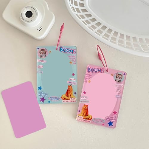 Photocard Holder Korean Popular Photo Card Keychain ID Pendant Keychain Student Sleeve ID Card Holder Protector4
