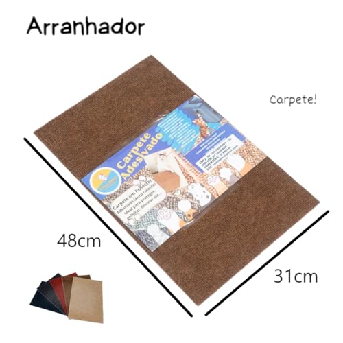 Arranhador para Gatos Adesivo de Carpete 31x48cm KIT Com 2 unidades (Bege)