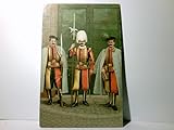  Militaria / Italien. Alte Ansichtskarte / Postkarte farbig, ungel. um 1900. Guardia nobile / 3 Edle Wächter mit Bajonett, Hellebarde u. Trompete.