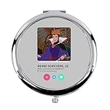 Parfait pour offrir en cadeau Fabulous Miroir de Poche en métal Gris - Reine Sorcière Blanche Neige Réseau Social Drague Parodie - (Diamètre 70 mm)