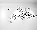 Tree Branches Wall Decal Love Birds Vinyl Sticker Nursery Leaves 56" Wide X 28" High (Right to Left, Matte Black)