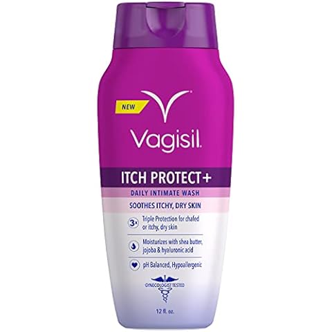 Vagisil Feminine Wash for Intimate Area Hygiene and Itchy, Dry Skin, Itch Protect+ Crème Wash, pH Balanced and Gynecologist Tested, 12oz (Pack of 1) Cover