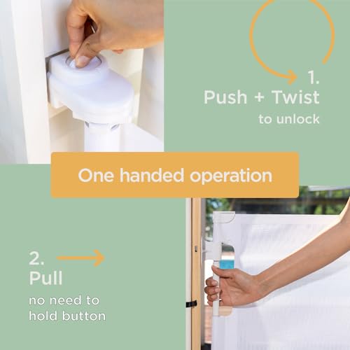 Hakuna Pets Indoor/Outdoor Paw Proof Retractable Dog Gate, 36.6" Tall Extends to 71" Wide, White by Hakuna Pets - Image 7