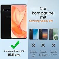 HuwaiH Handyhülle für Samsung S10 Hülle, Anti-Schock, Antikratzer, Anti-Rutsch Schutzhülle, Unterstützt kabelloses Laden, Anti-Fingerabdruck Case(Schwarz) – Ansicht 2