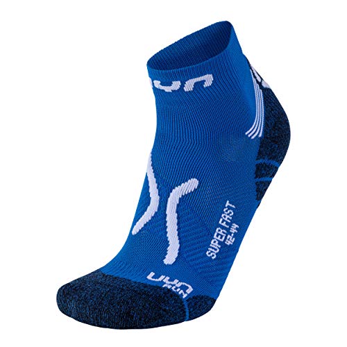 UYN Calze Run Super Fast, Traspiranti con Tecnologia Preshock Shield, Compressione Localizzata e Materiale Natex per Comfort e Performance