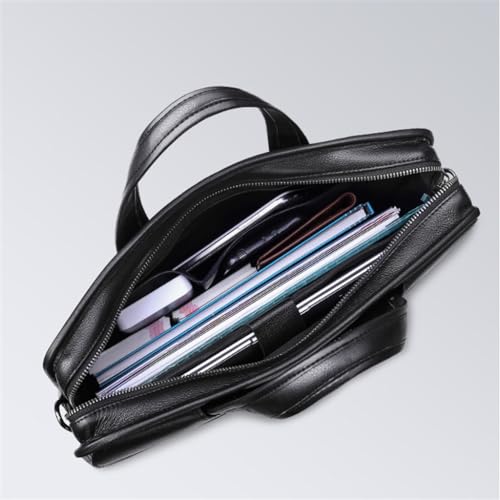 Men's Bag Leather Men's Handbag Cowhide Computer Bag 14 Inch Business Briefcase4