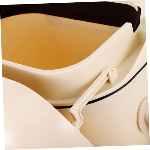 Caneca de basura colgante rectangular beige miniatura 3