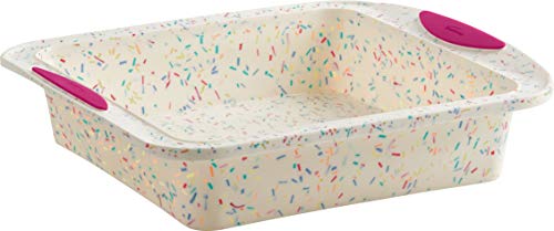Trudeau Square Silicone Cake Pan, 8X8In, Confetti, 05118556 #TOP1