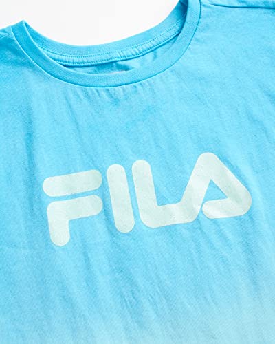 Fila Girls' Active T-Shirt - Lightweight Performance Shirt For Girls - Kids Athletic Sports Tee (Size: 7-16), Size Medium, Aquarius Gradient #TOP1