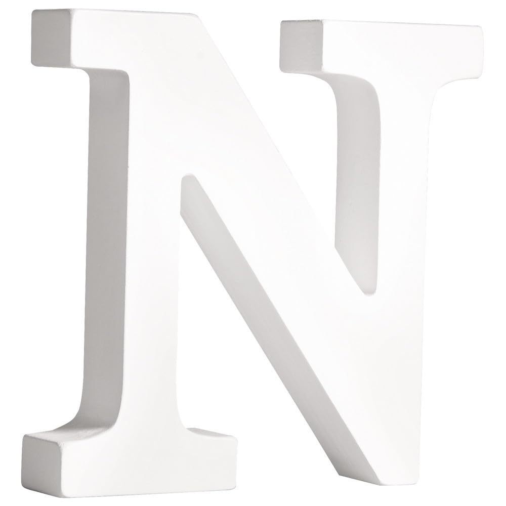 Rayher 62665000 MDF Letter N, White, 11 cm, Thickness 2 cm