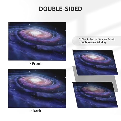 Drapeau photo de l'espace 1,2x1,8m double face pour jardin