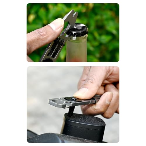 Décapsuleur multi-usages avec clip pour le camping et la randonnée