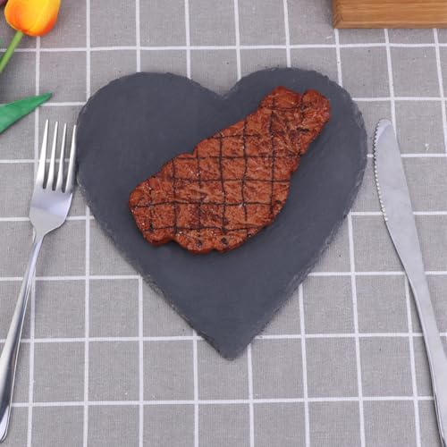 Assiette ardoise forme de cœur lot de 2 idée cadeau table - 6