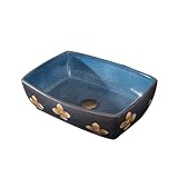 Vaschetta per lavabo Lavandino da appoggio rettangolare 47 * 35 * 14 cm for bagno, in porcellana e ceramica, moderno, artistico Mobile da bagno