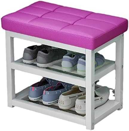 Banc à chaussures avec rangement et tabouret intégré pour entrée et couloir