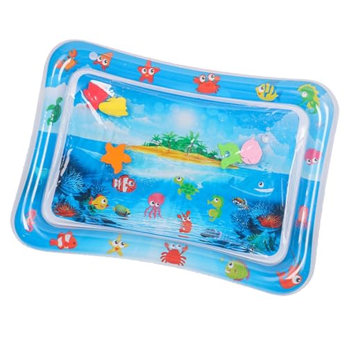 Hozilen 猫用濃厚水センサープレイマット 濃厚水プレイマット インタラクティブなポータブル水感覚プレイマット魚付き水感覚プレイマット 海海洋テーマ 感覚玩具 涼しく快適な感触