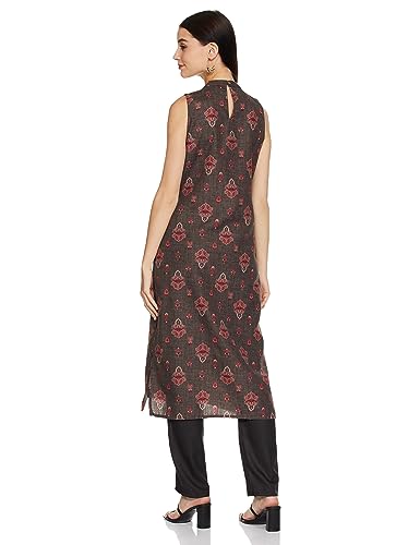 Image of KETCH Polyester Women's Regular Fit Printed Sleeveless Kurta With Pant & Dupatta