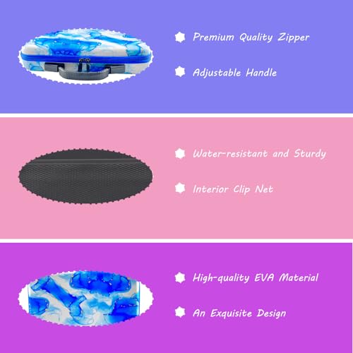 Image of 60 Slot Diamond Art Storage Box | Blue Bead Organizer Case with Drill Tools, Portable Craft Box, For 5D DIY Art Kits