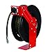 PROLUBE 1/2-inch NPT x 50-Feet Single Arm Retractable Air/Water Hose Reel | 300 PSI Max Pressure | Cassetted Spring Design | Ratchet Style | Multiple Position Guide Arm (47923)
