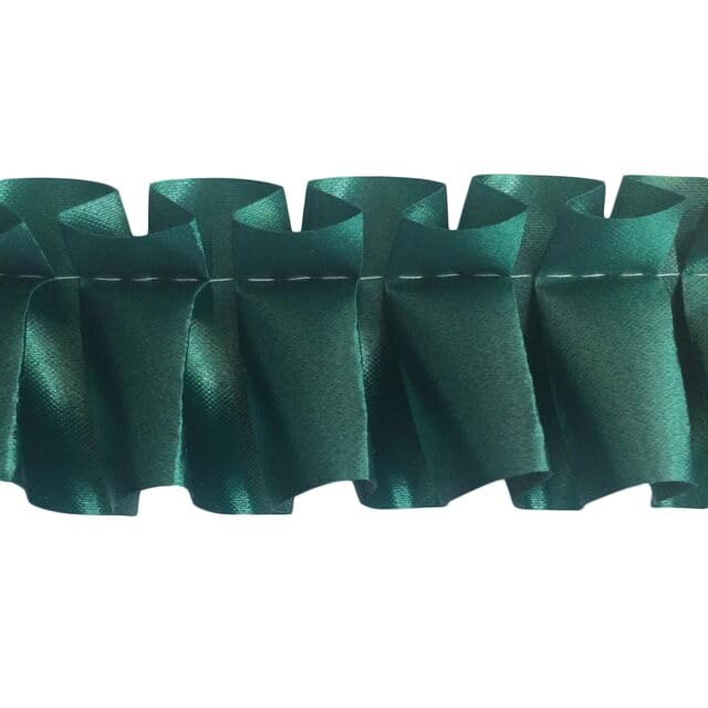 Floralcraft® Pleated Ribbon 2.5cm x 10m – Decorative Craft Ribbon for Floristry, Gift Wrapping & DIY (Dark Green)