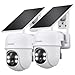 Cinnado Solar CCTV Camera Systems - 2K Security Camera Outdoor Wireless, House Security Solar Battery Powered, PIR Detection, 360° Color Night Vision, Siren, (2-Pack)