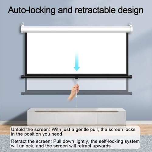 Pantalla de proyección manual 72" 4:3 portátil miniatura 4