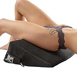Liberator Wedge Intimate Sex Positioning Pillow, Black Microfiber, 24 inch.