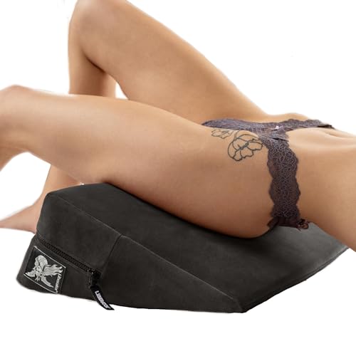 Liberator Wedge Intimate Sex Positioning Pillow Black Microfiber 24 inch.