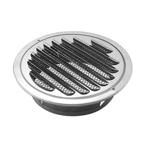 DOITOOL ステンレス製防雨帽外壁通気口カバー 丸型換気口グリル 防風防塵耐久仕様 バスルーム キッチン エアコン室外機対応