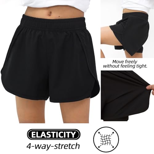 MEILONGER Girls Swim Shorts 2 in 1 Bathing Suits Kids Quick Dry Boardshort Bottoms Swimming Swimwear with Compression Liner3