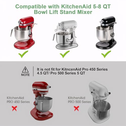 SIUDANGKA Acrylic Mixer Slider Compatible with Kitchenaid Mixer Accessories, Appliance Slider Board for Tilt Head Kitchen Aid 5-8 Qt Stand Mixer Accessories Sliding Tray for Countertop